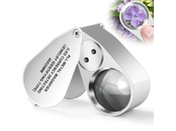 Lupa De Joalheiro 40x Com Luz, Lupa De Bolso Dobrável Em Metal Com Luz Led/uv Para Trabalhos Precisão, Joias, Moedas, Pedras Preciosas E Selos