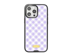 Capa Tkdaddy Caseevo Para Iphone 15 Pro Max Compatível Com Magsafe Tpu Acrílico Capa Magnética Para Celular Com Placa Traseira De Grade Removível Roxa