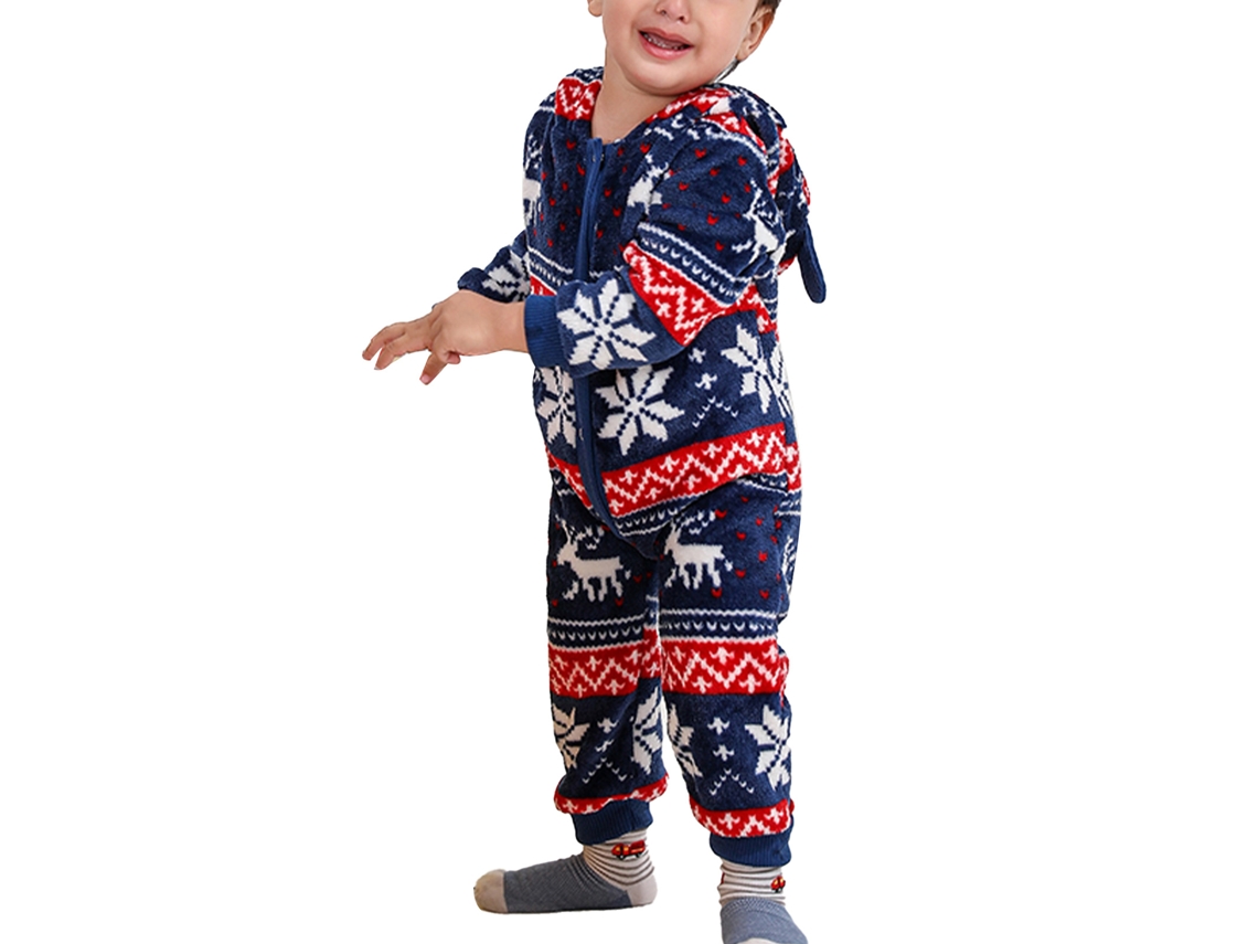 Laxiscreed Pijamas Natalícios Com Estampa De Veado Para Bebés 9-12 Meses, Roupa De Dormir Festiva