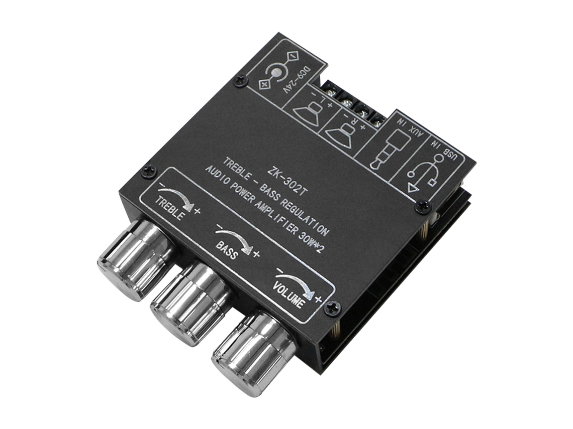 Amplificador De Áudio Bt 30wx2 Com Proteções E Usb