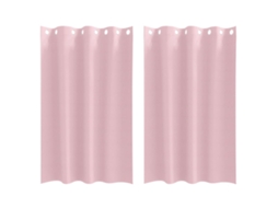 Vidaxl Cortinas Blackout Com Argolas 2 Unid. Rosa Bebé 175 X 140 Cm