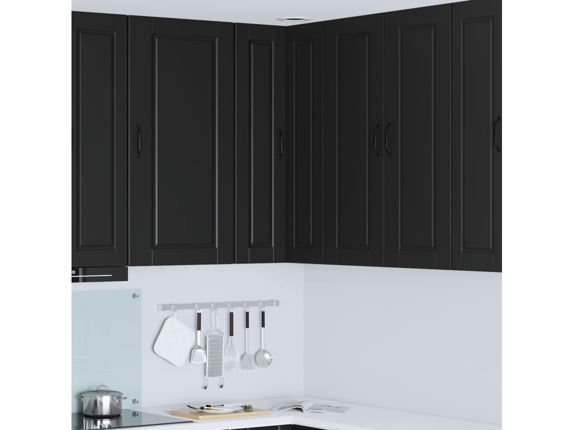 Vidaxl Armário De Canto De Parede Porto Preto 57 X 57 X 100 Cm