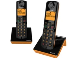 Telefone Fixo Duo ALCATEL S280 EWE Preto e Laranja