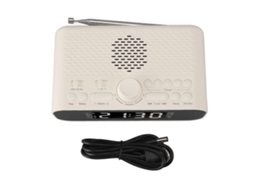 Rádio FM Bluetooth portátil com função de alarme EOOCOO