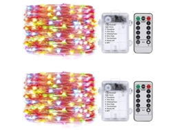 Guirlandas de Fadas com 50 LEDs multicoloridos, 5m, com controle remoto NOVA LINE, interior e exterior