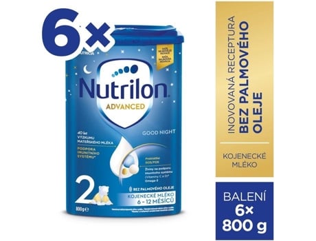 2 Advanced Boa Noite Leite Em Pó De Seguimento Para Bebés 6×800 G Nutrilon