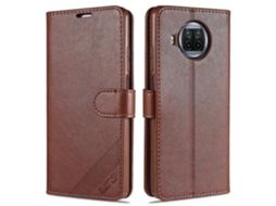 Capa De Couro Azns Com Textura De Pele De Carneiro, Abertura Horizontal, Suporte, Compartimentos Para Cartões E Carteira Para Xiaomi Mi 10t Lite 5g /