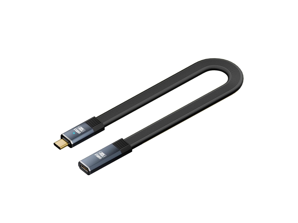 Cabo Usb Type-c Macho Para Fêmea De 100 W, Carregamento Rápido Power