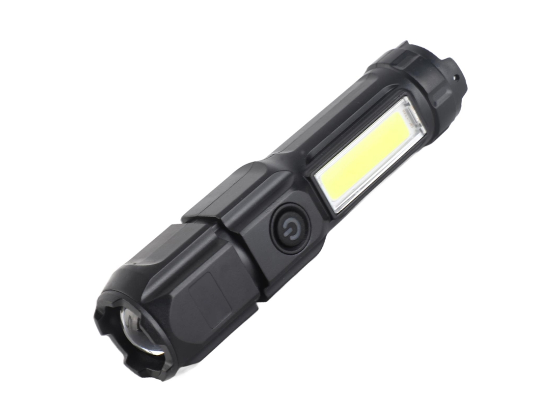 Lanterna Portátil Recarregável com Luz Dual e Foco Ajustável