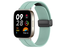 Bracelete para Redmi Watch 3 Silicone Cabeça Chata Fivela Preta Verde Esmeralda XIAOMOYU
