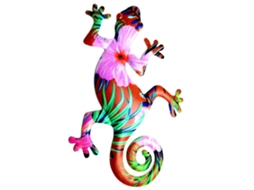 Decoração Parede Lagarto Metal Jardim Quarto Escritório S/MARCA