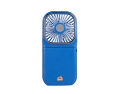 Ventilador de Colar Dobrável Usb Recarregável 3 Níveis Ajustáveis Portátil Mini Azul | S/MARCA