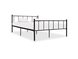 Bed Frame, Bed Frames Vidaxl Preto Metal (180 X 200 Cm)