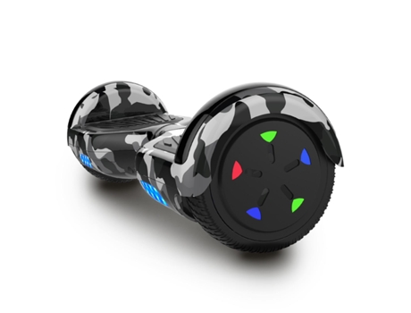 Hoverboard RCB WJ5 com Bluetooth e Rodas LED Camo (Velocidade Máx: 15 km/h)