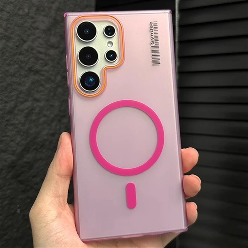 (rosa, Galaxy A55) Capa Ultrafina E Fosca Para Celular