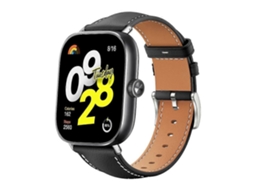 Pulseira De Relógio Xdfind Flat Head Black Shark Em Couro De Grão Fino.
