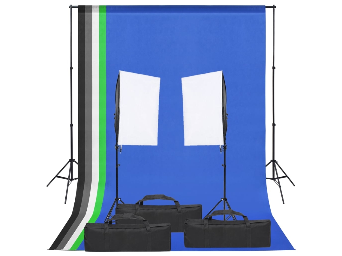 Photo Studio Kit, Photo Studio Kits Vidaxl Preto Aço (n/a)