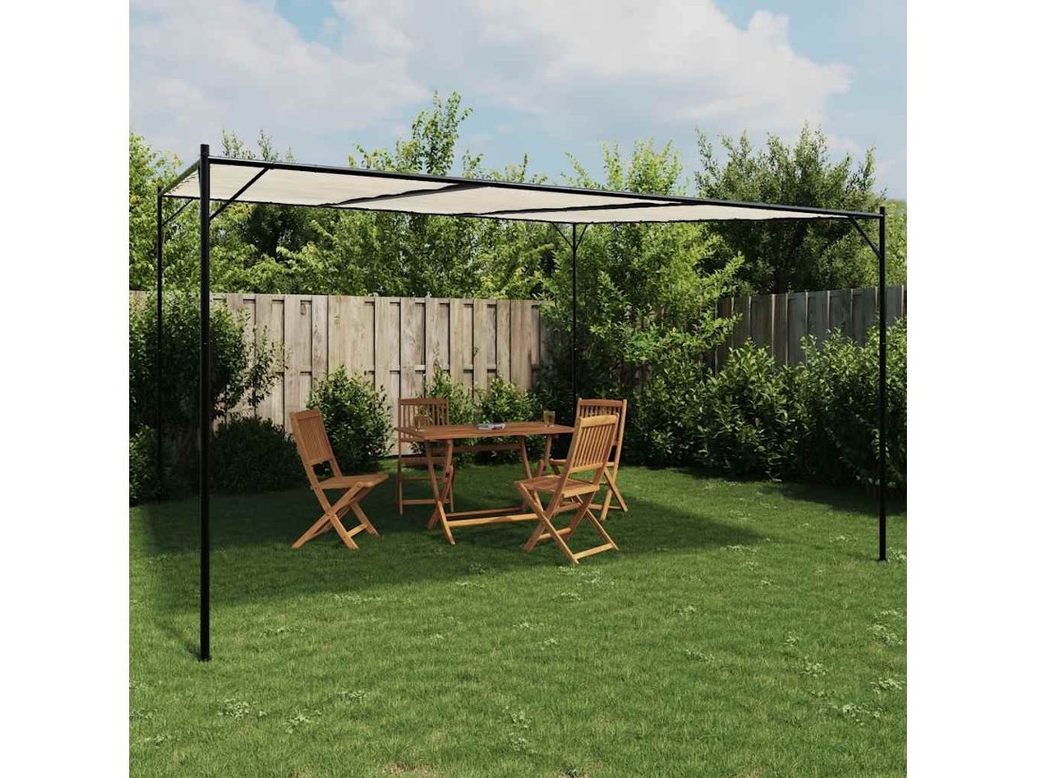 Vidaxl Gazebo 4x4 M 180 G/m² Tecido E Aço Branco