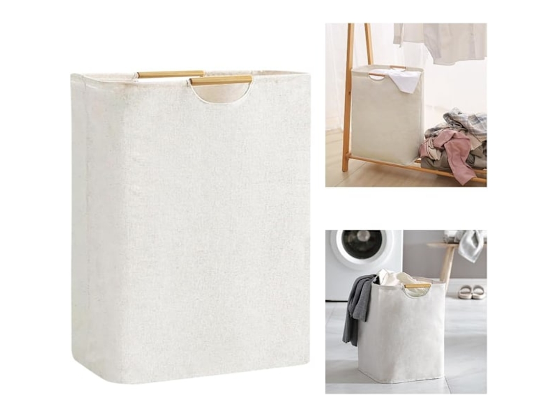 Cesto de Roupa Suja de 60L Dobrável BRILVIBERA