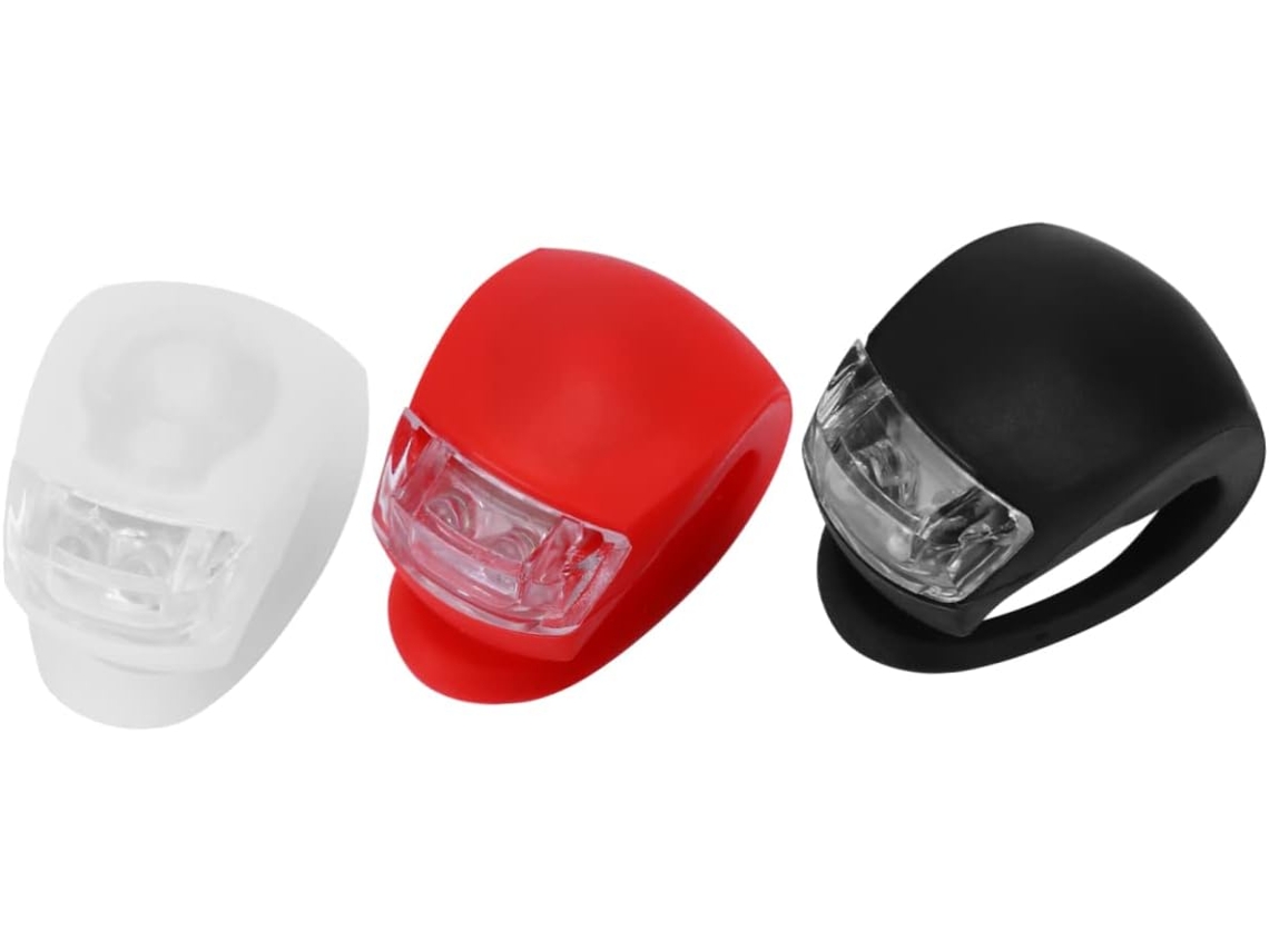 Conjunto De 6 Luzes Segurança Silicone Para Bicicleta Com Design Um