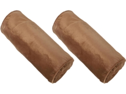Conjunto de 2 Capas Cilíndricas Veludo para Travesseiros, com Zíper Invisível, Dimensionalmente CHABERLU