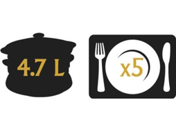 Máquina de Cozinha Slow Cooker CROCKPOT SCCPRC507B-050 (4.7 L) — 4.7L | Pré-programação: 20h