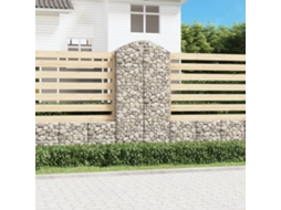 Vidaxl Cesto Gabião Arqueado 100x50x200/220 Cm Ferro Galvanizado