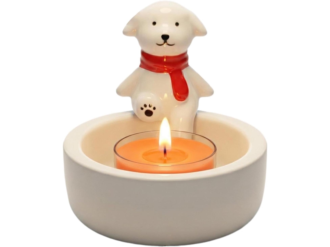 Lindo Porta-velas De Cerâmica |