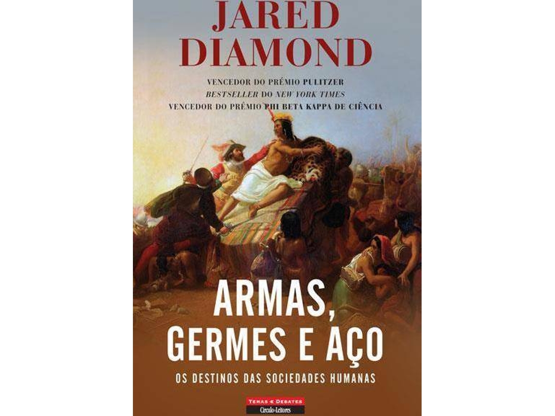 Livro Armas, Germes e Aço de Jared Diamond (Português)