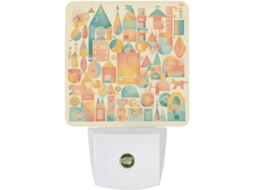 Luminária Noturna De Parede Com Vários Brinquedos, Sensor De Luminosidade, Luz Led Branca Quente, Lâmpada De Baixo