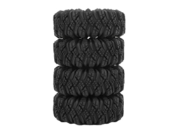 Mali 4 Pneus de Rc Crawler 1.9 Polegadas Borracha Alto Aderência Resistente À Abrasão para Substituição