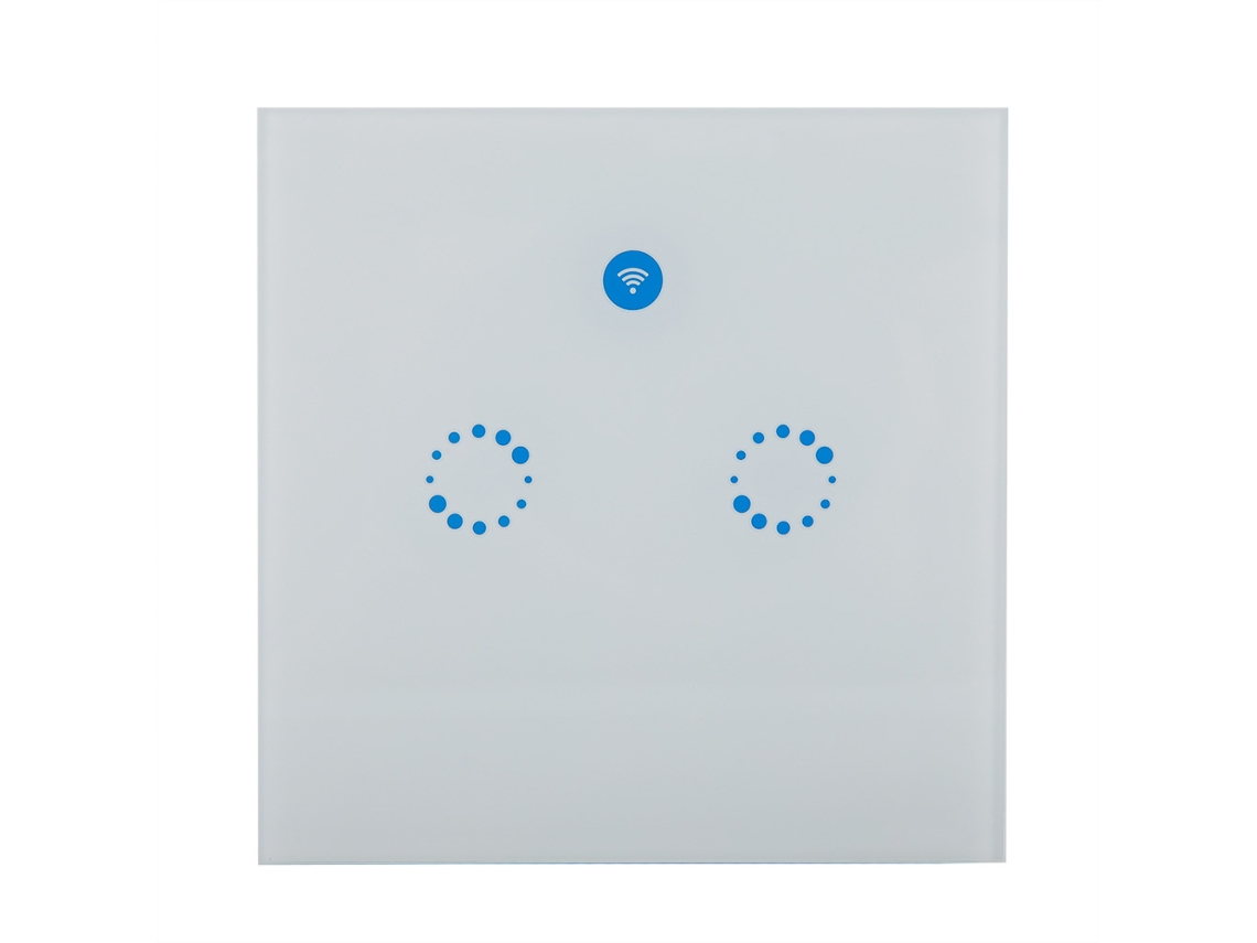 Painel de interruptores inteligentes Wi-Fi de 1 a 3 vias com controle por toque (especificações Reino Unido/UE, controle de parede e operação remota)