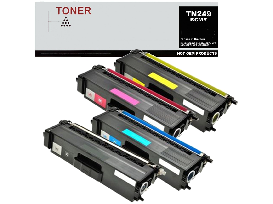 Toner Tn249 Pack 4 Kcmy Compatible Con Brother Tn249Bk Tn249C Tn249M Tn249Y GENÉRICO