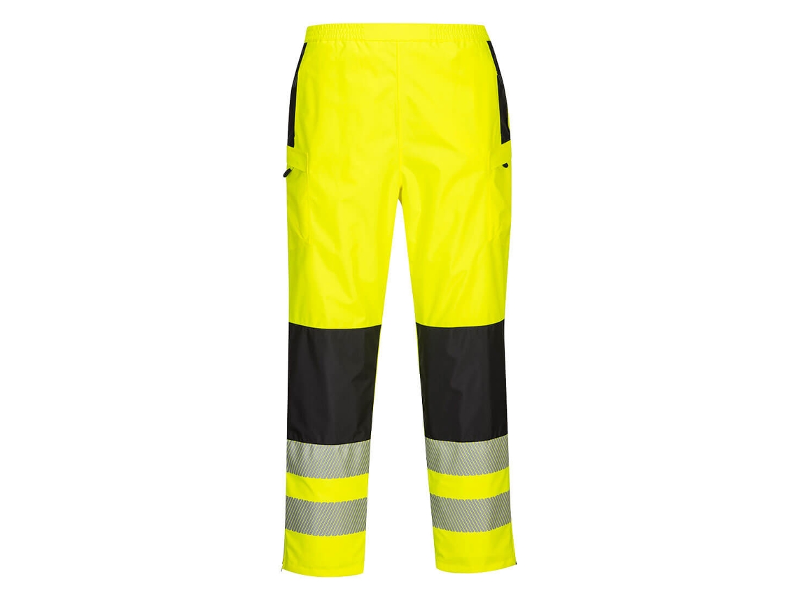 Calças De Chuva Femininas De Alta Visibilidade Pw3 Laranja E Preto / Xs