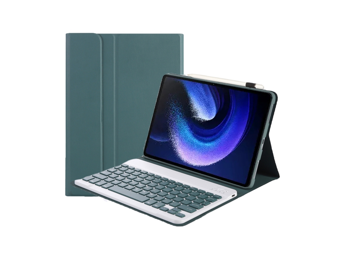 Lurelia Capa Com Teclado Bluetooth Para Honor V7 10.4 Com Tampa Quadrada, Verde