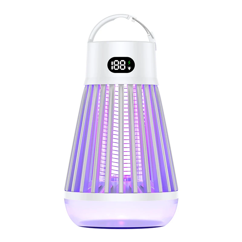(branco) Lâmpada Portátil Mata-mosquitos Com Design Recarregável Via Usb.