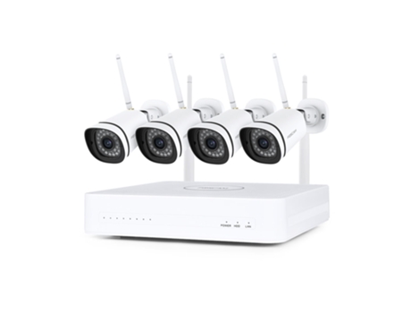 Fn7108W-B4-N Hd 4 Camera Ip Tube Kit 1080P Infravermelho 20M FOSCAM