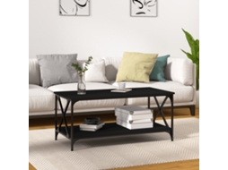 Mesa De Centro 100x50x45 Cm Derivados De Madeira/ferro Preto Lovely Home