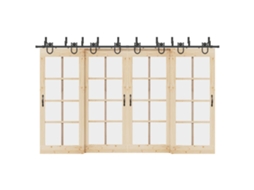 Vidaxl Kit De Ferragens Para Porta Deslizante 366 Cm Aço Preto