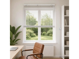 Vidaxl Cortina Veneziana Branco 105 X 160 Cm 35 Mm