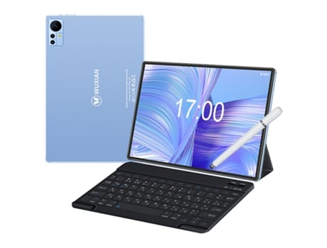 Tablet WUXIAN S39 Teclado Bluetooth Estojo de Couro Caneta 10.1'' 64 Gb 4 Gb Ram Wi-Fi4G Azul