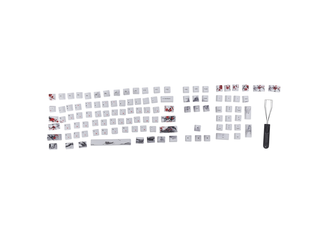 Keycaps PBT 5 Lados Sublimação 110 Teclas para Teclados Mecânicos Ópticos S/MARCA