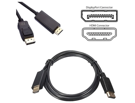Cabo adaptador DisplayPort DP para HDMI - 1,8m - Preto POPSPO
