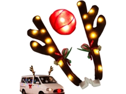 Carro Decorativo De Natal Em Forma Rena Com Luzes Led, Para Decoração
