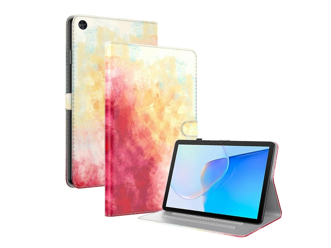 Capa de couro com padrão aquarela para tablet Huawei Matepad SE Webake