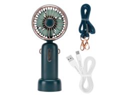 Ventilador Portátil 3 Marchas Cordão Verde 4000‑6000rpm