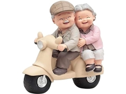 Figura De Resina Pareja Mayor Regalo Para Aniversario Boda Jardin Decoracion Amor