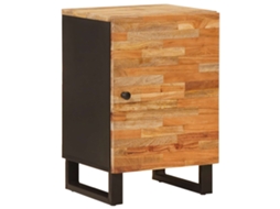 Vidaxl Armário De Banheiro Com Armazenamento Natural 38 X 33 X 58 Cm