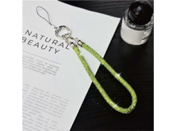 Pulseira Para Celular Com Decoração Brilhante De Strass, Alça De Mão, Comprimento: 25 Cm - Verde Perfeito_mgf