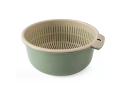 Cesta de escorrimento de duas camadas, multifuncional, para lavar frutas e legumes, tigela de cozinha em S/MARCA